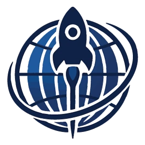 Nexum Designs rocket-and-globe logo